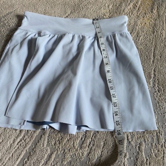 Spanx blue skirt tennis skort built in shorts high rise Front Slit pull on XL - Picture 8 of 9